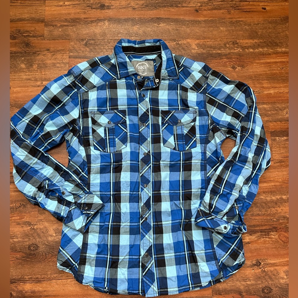 Men's BKE Plaid Button Up Shirt